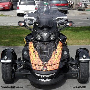 RS Venom Flames- Peel & stick to apply our Frunk wrap.
Order: Powersportswraps.com 
814-838-6377