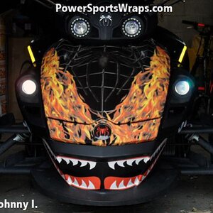 flying tigers shark face decal kit with eye