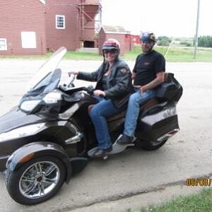 He wouldn't let me move it, but he did sit on the back..lol