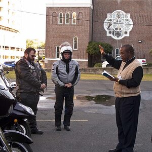 Blessing the bikes, KoB Rally 2012, Hot Springs, AR
