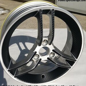 RS 14" 3 spoke kit: 3M carbon fiber film.