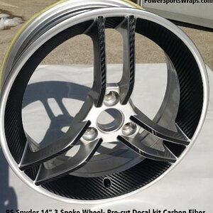 RS 14" 3 spoke kit: 3M carbon fiber film. This kit comes as a 24 piece kit. Price for Carbon Fiber kit is $65.00