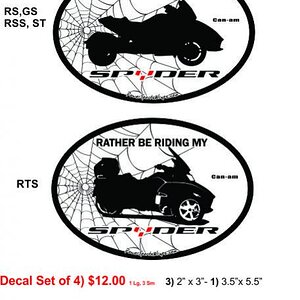 RT- RS Decal Set With Web Silouette