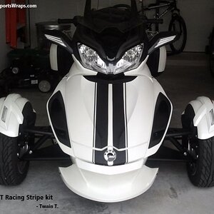 ST- GT Racing Stripes - This kit was produced out of our Matte Black film for a bit more of a Stealth look.