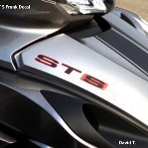 Custom ST S decal. Our customer David provided his art design to us and we produced it in a decal for him.  814-838-6377