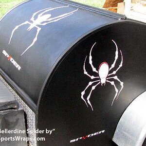 Larry s trailer- White Bellerdine Spider with Spyder text