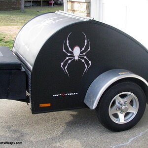 Bellerdine spyder trailer- Spider decals for Spyder trailers. We can suite your needs. Contact us 814-838-6377