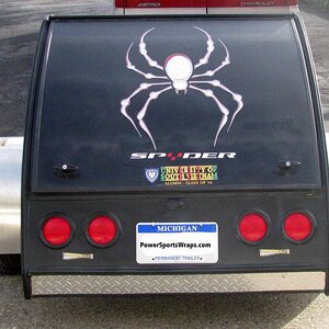 Bellerdine spyder trailer - Custom size decals, lettering or graphics we build to to your desire.. 814-838-6377
