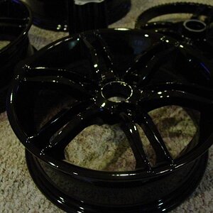 Black powder coated wheels-wet black powder coat.