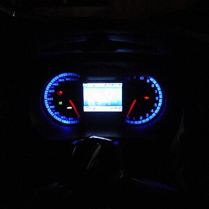 Dash light replaced with black light UV LED lights