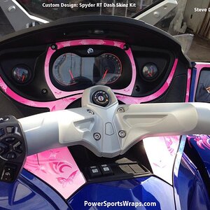 Butterfly Spyder RT Dash Skinz kit. Our customer wanted a matching RT dash skinz kit & this is what we created for him. Dash skinz are produced on our