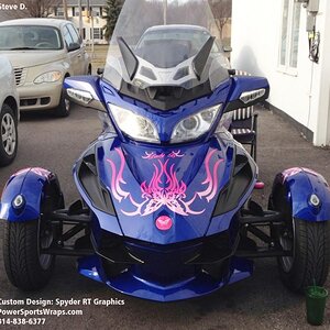 RT ButterFly graphics: custom designed for Spyder RT. What's your graphic idea for your Spyder?  Email me: pete@powersportswraps.com