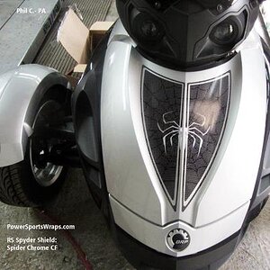 First Mod - Carbon Insert for Frunk topped by Chrome Spider designed for me by Powersportswrap