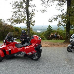 Me!  The Midget on a Spyder (I'm only 5 ft. tall).  I've added more mods since this pic was taken.  I started a year ago and just kept going ...