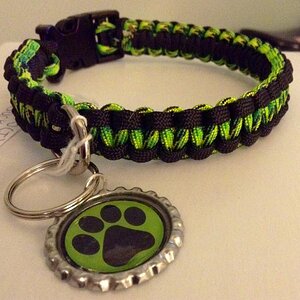 Custom paracord dog collar from Paracord Collars, Leashes and More Facebook page.