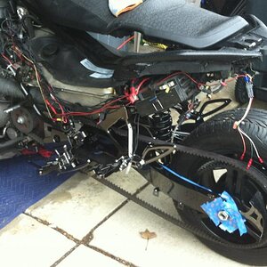 putting on my parts that were black chromed