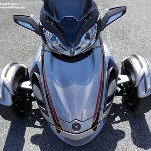 PSW break stripe- Customer chose to run the stripes in reverse. This gives the stripes a wedge effect.