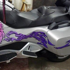 Dragon Flames RT: Pink/Purple fade RT dragon graphics kit. ORDER: 814-838-6377  Email: pete@powersportswraps.com
