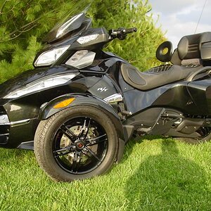 After the wheels and sprocket were powder coated