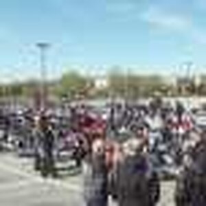 panorama of some of the 375 bikes that started in newark