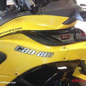 ST side- Spyderlovers decal just to finish it off for him.