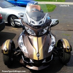 RT- GT Gold metallic Racing stripes: Frunk, Glove box, Rear trunk  $89.00 
Optional Fender kit: $45.00 
To Order call 814-838-6377