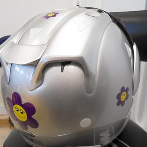 Happy Flowers helmet decal. Custom helmet decals just let us know what you want.