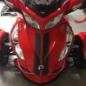 Front GT Stripes with "Confusion in Red" fender wraps (incomplete)