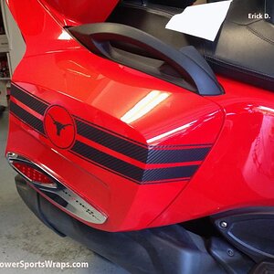 3M CF saddle bag stripes- custom designed for our customer.  We can create just what you want.  814-8686377
