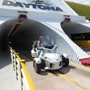 Coming through the tunnel at Daytona