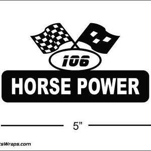 106 HP Decal 3"x5" For Spyders