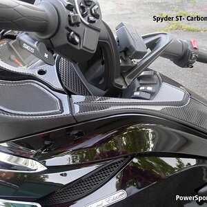 Spyder ST CF Dash kit 12 piece.  Available in many finishes and colors.  814-838-6377 or email: pete@powersportswraps.com