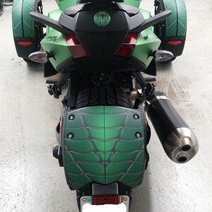 Neutron Green Rear fender Web graphics kit. PowerSportsWraps.com 814-838-6377