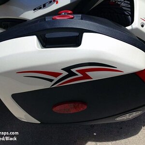 lightning 41 Saddle bag stripes on ST-S bag.