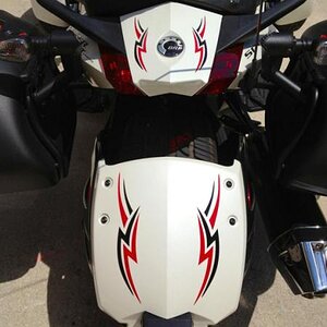 lightning 41 Rear fender and tail decals in Red/Black
