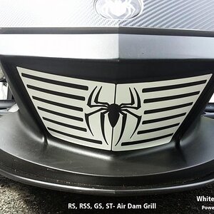 RS Grill template installed using White vinyl film.  ORDER: 814-838-6377