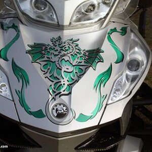 RT Dragon kit produced in Green tones. We used transparent wrapping film to help the OE colors show through the film in various areas. Contact us with