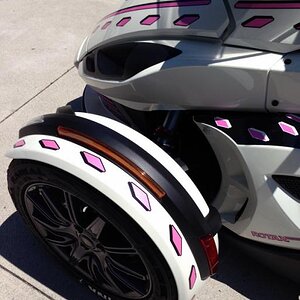 Plasti dip Matte Black front fender to add some contrast for her.