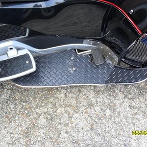 RHS View with passenger footrest shown using Inspector Gadgets inserts & Seal Floorboards