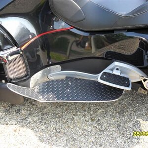 LHS View with passenger footrest shown using Inspector Gadgets inserts & Seal Floorboards