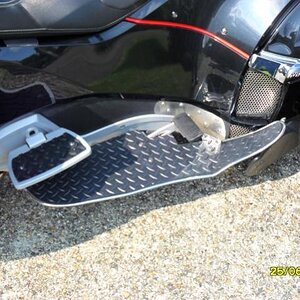 RHS View with passenger footrest shown using Inspector Gadgets inserts & Seal Floorboards