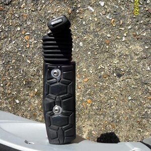 Top view of extension to OEM Footrest due to disability -
Pre Seal Floorboards