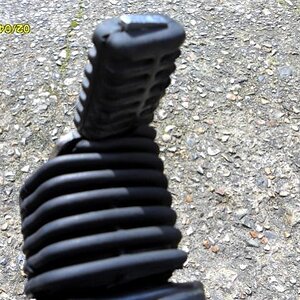 View of end stop to ensure my foot remained on the OEM footrest due to Disability - Pre Seal Floorboards