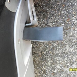 Foam Rubber on top of OEM Footrest for Seal Floorboard