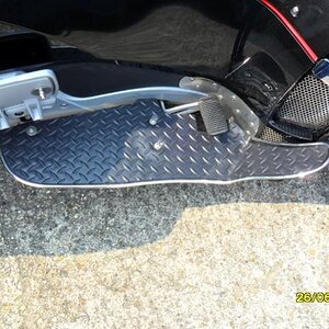 Seal Floorboard showing fixings
Front S/S M6 x 45mm + washer 
Rear S/S M6 X 30 + Penny washer