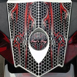 Ghost 104 Red Honey Comb - Top tail photo and as you can see we created a custom BRP emblem cover for her.