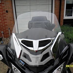 New lighter 23" vented Windshield used with the new Bracket and motor - Lighter and smaller than the OEM 2010 Windshield