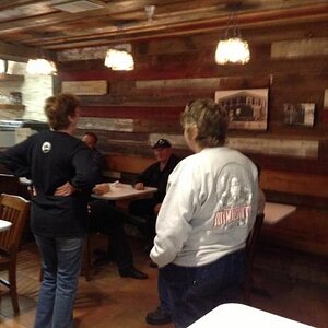 Our gang enjoying ice cream at the dairy.