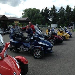 More chatting before the ride.