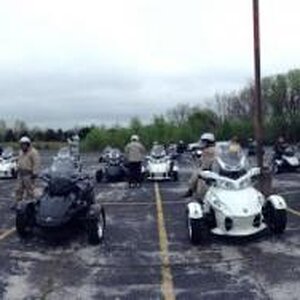 Waiting for the parade to start.